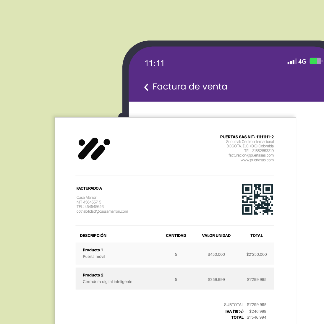Facturación desde la app