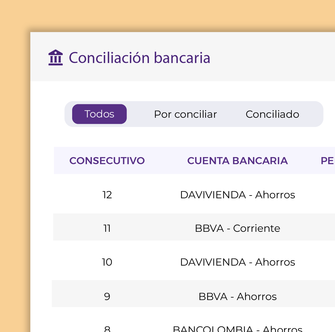 Conciliación de movimientos bancarios