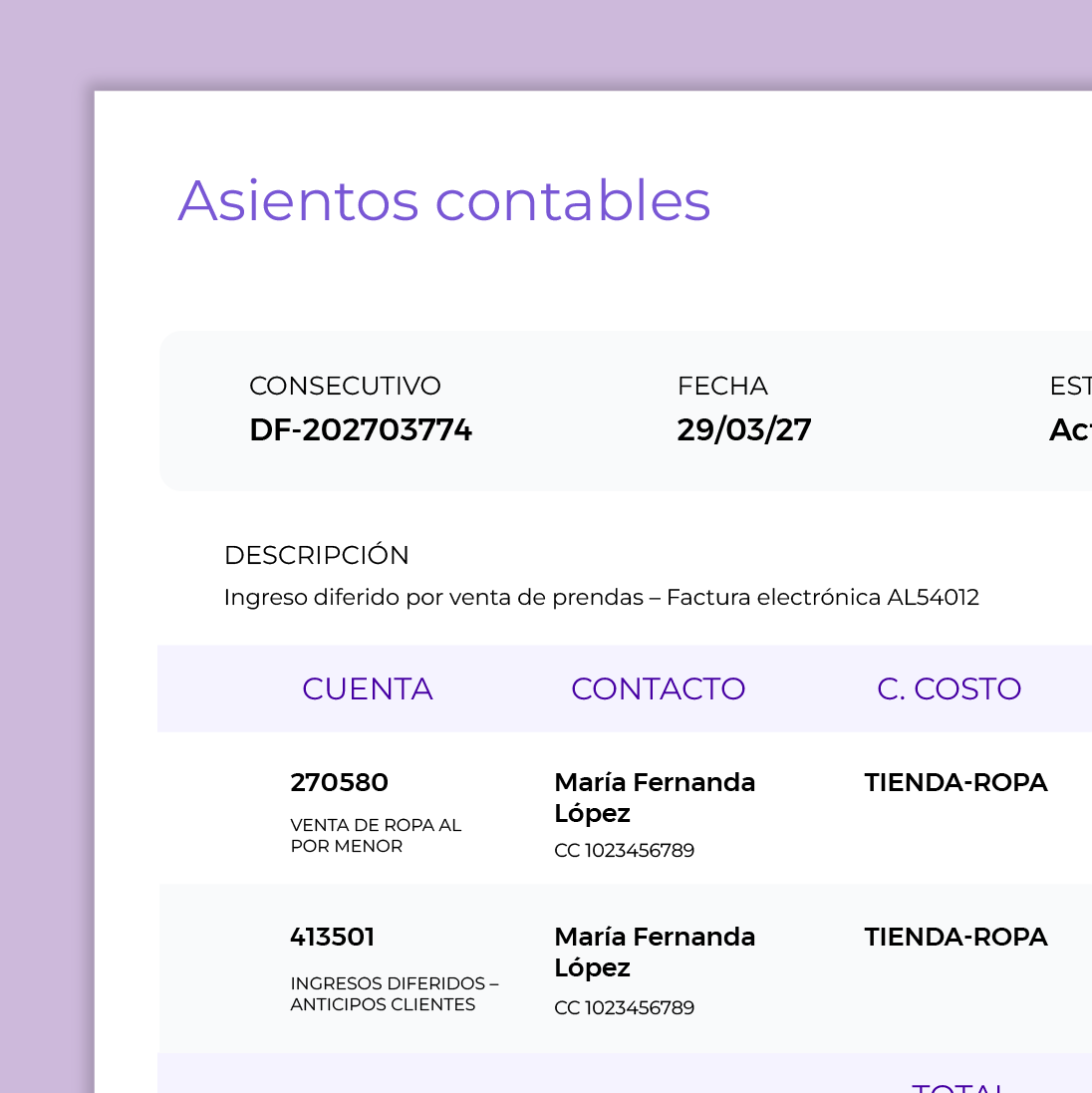Contabilidad automática