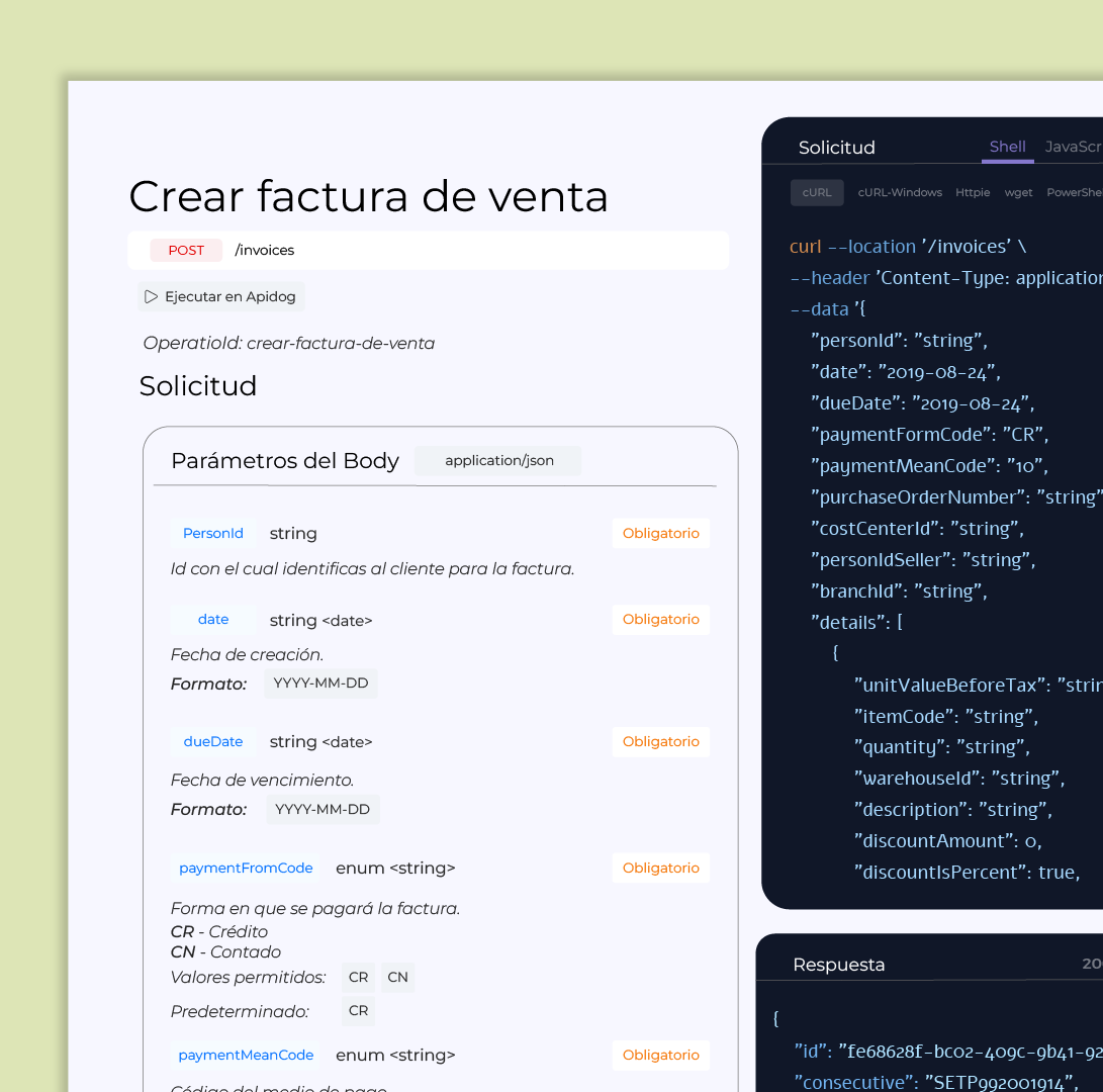 Integra documentos electrónicos DIAN mediante API REST o archivos planos desde tu software.
